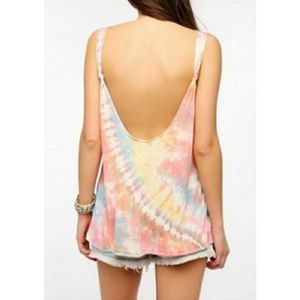 Tie Dyed Low Back Tank Top